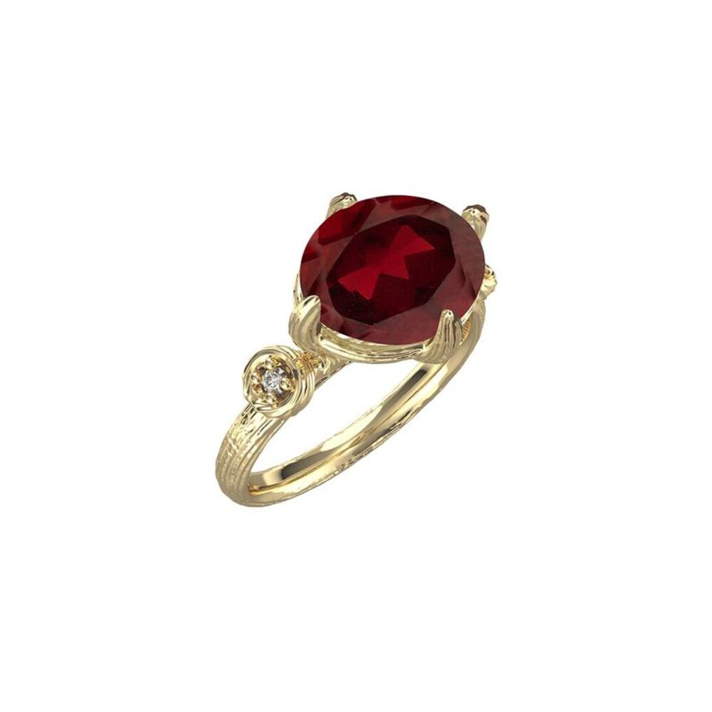 I. Reiss 14K 3.55 Ct. Tw. Diamond & Garnet Cocktail Ring
